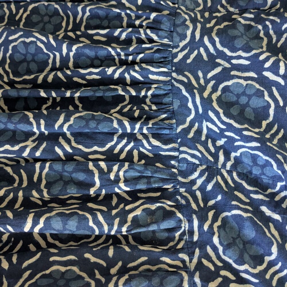 Indophilia Indigo Cotton Midi Dress with pockets - Picture 4 of 9